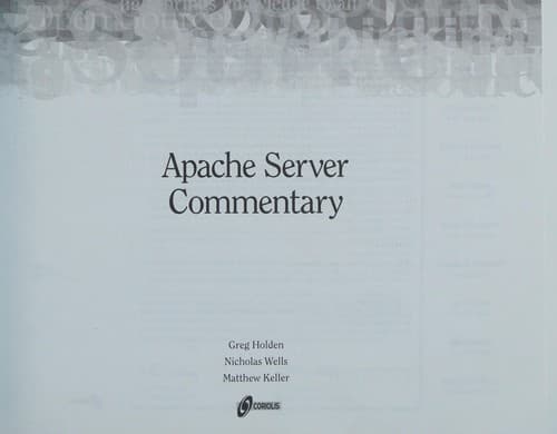 Cover image for Apache server commentary