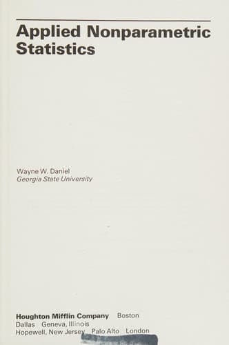 Cover image for Applied nonparametric statistics
