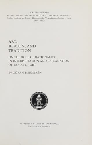 Art, Reason and Tradition