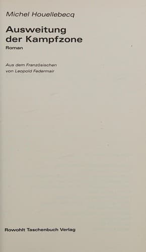 Cover image for Ausweitung der Kampfzone