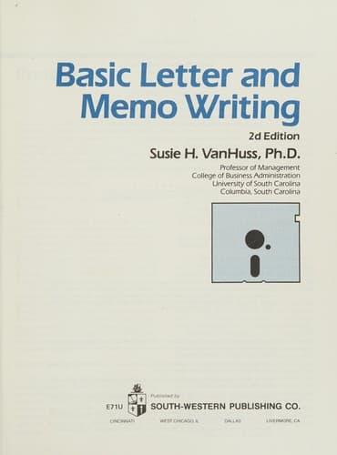 Cover image for Basic Letter & Memo Writing