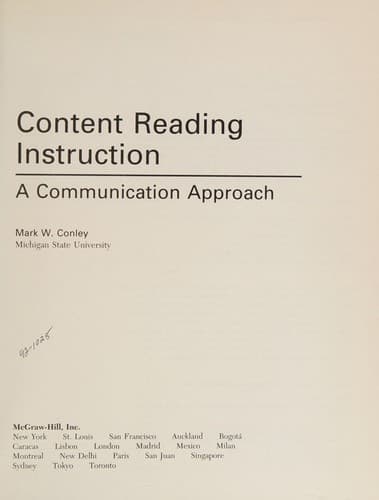 Cover image for Content Reading Instruction