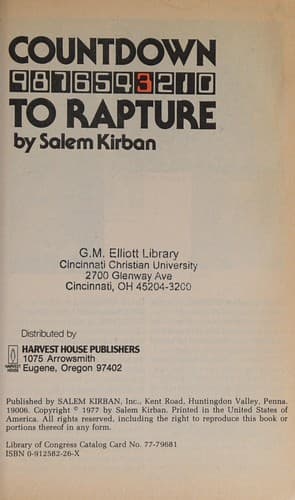 Cover image for Countdown to Rapture