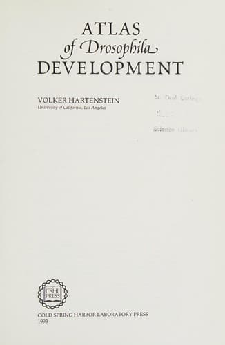 Cover image for The Development of Drosophila melanogaster