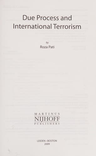 Due process and international terrorism