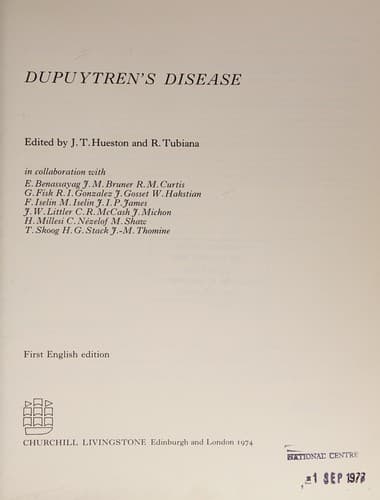 Cover image for Dupuytren's disease