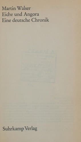 Cover image for Eiche Und Angora