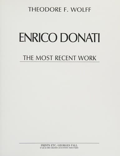 Cover image for Enrico Donati