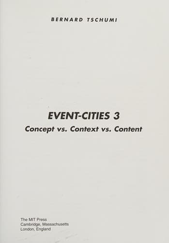 Cover image for Event-cities 3
