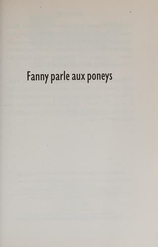 Fanny parle aux poneys - N7 (Fanny au poney-club (7))