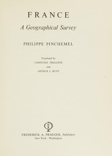 Cover image for France: a geographical survey