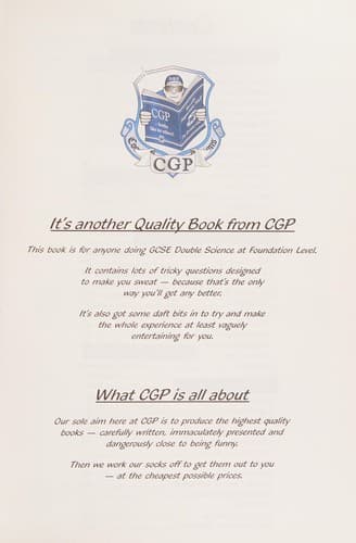 Cover image for GCSE Double Science (Foundation Level Workbook)