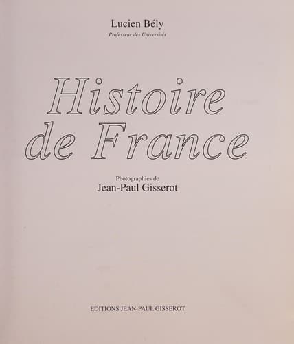 Cover image for HISTOIRE DE FRANCE