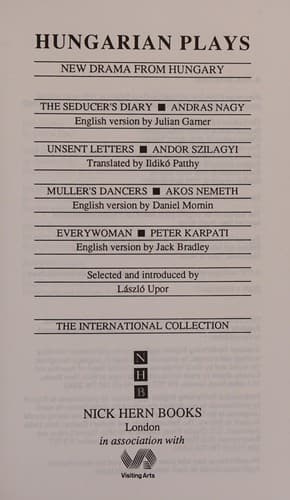 Cover image for Hungarian plays