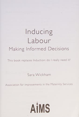 Cover image for Inducing Labour