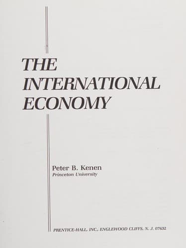 Cover image for The international economy