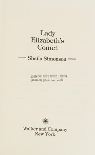 Cover image for Lady Elizabeth's Comet