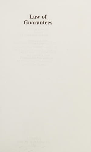 Cover image for Law of guarantees