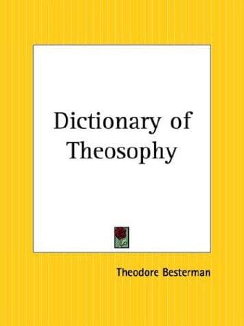 Cover image for Dictionary of Theosophy