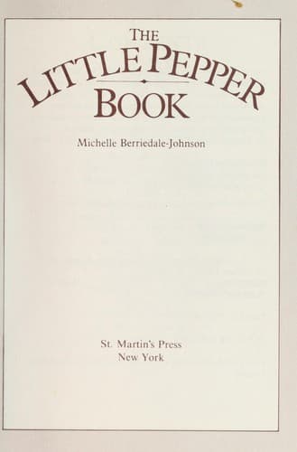 Cover image for The little pepper book