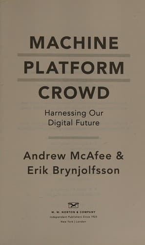 Cover image for Machine, platform, crowd