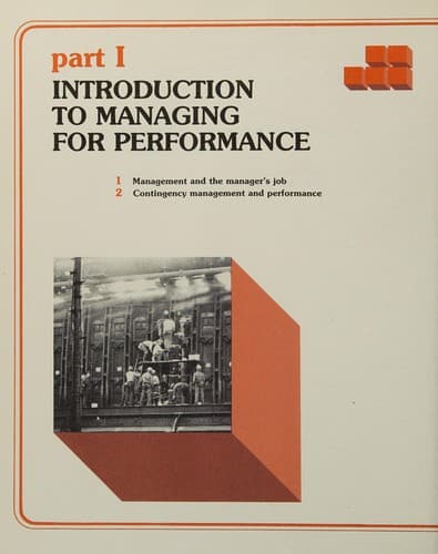 Cover image for Managing for performance