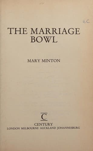 Cover image for The marriage bowl