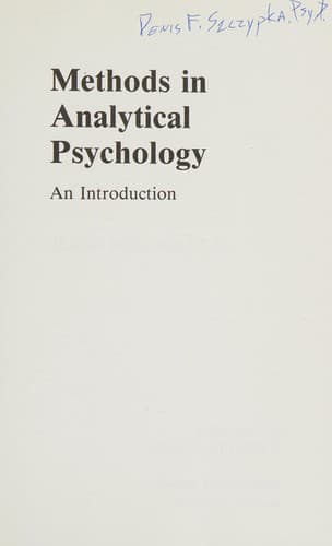 Methods in analytical psychology