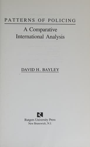 Cover image for Patterns of policing