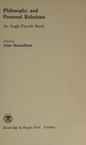 Cover image for Philosophy and personal relations