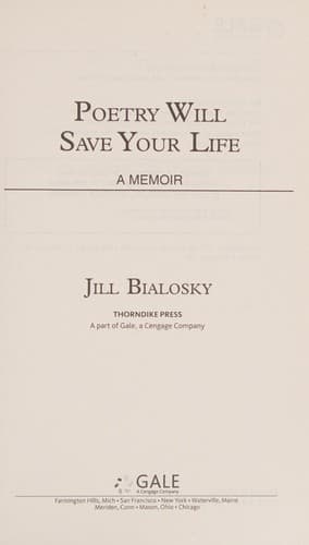 Cover image for Poetry will save your life