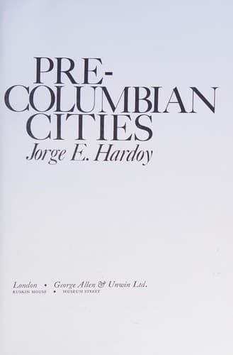 Cover image for Pre-Columbian cities