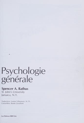 Cover image for Psychologie générale