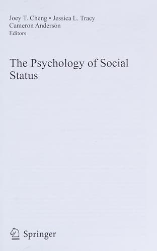 Cover image for Psychology of social status