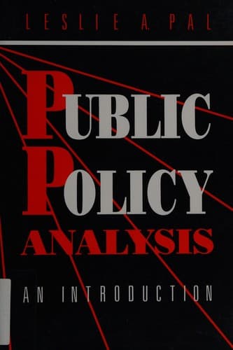 Cover image for Public policy analysis