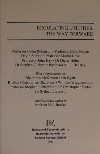 Cover image for Regulating utilities