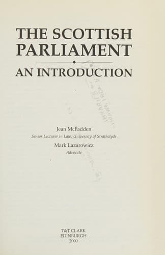 Cover image for The Scottish Parliament