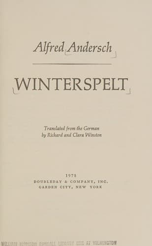 Cover image for Winterspelt