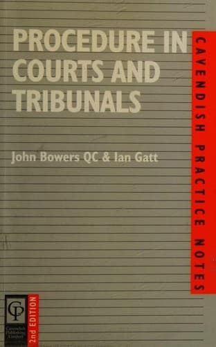 Cover image for Procedure in Courts and Tribunals