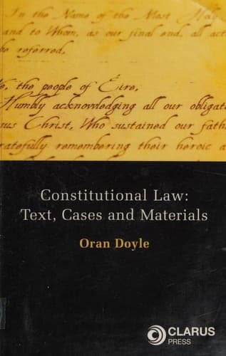 Cover image for Constitutional law