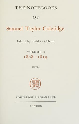 Cover image for The notebooks of Samuel Taylor Coleridge.