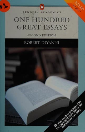 Cover image for One Hundred Great Essays