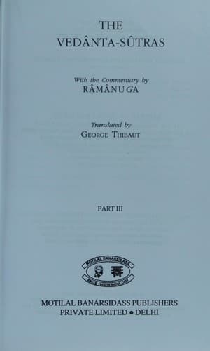 Cover image for The Vedânta sûtras