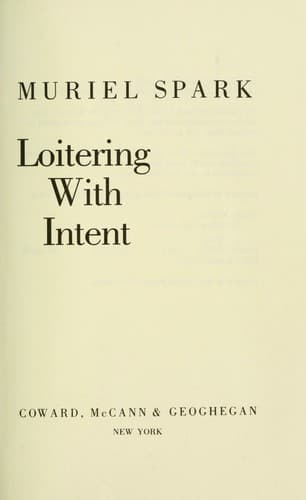 Cover image for Loitering with intent