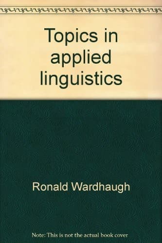 Cover image for Topics in applied linguistics