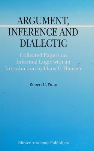 Cover image for Argument, inference and dialectic