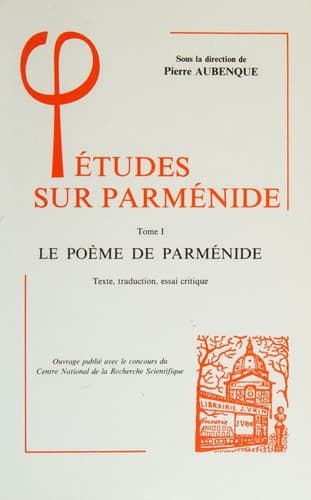 Cover image for Etudes sur Parménide