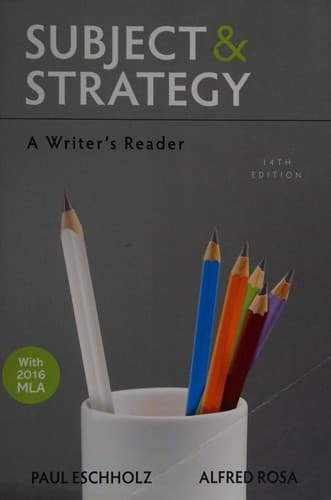 Cover image for Subject and Strategy