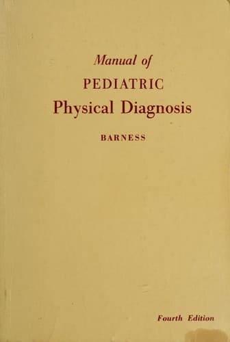 Cover image for Manual of pediatric physical diagnosis