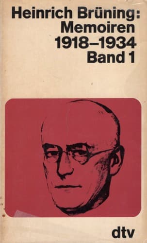 Cover image for Memoiren 1918-1934 Band 1